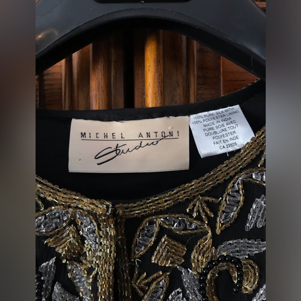 3 Elegant Black, Gold, Pewter and purple Embroidered beaded tops
Small, Med/XL - Picture 9 of 10